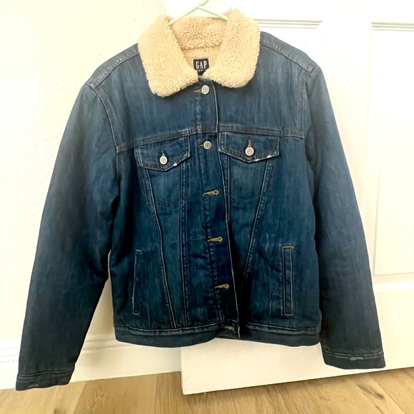 XL GAP Sherpa Denim Jean Jacket - Picture 1 of 3